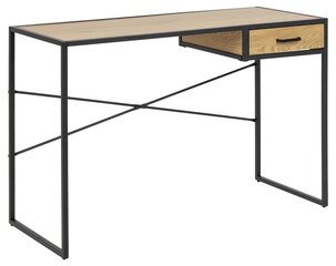 Письменный стол Seaford, коричневый/черный цена и информация | Компьютерные, письменные столы | hansapost.ee
