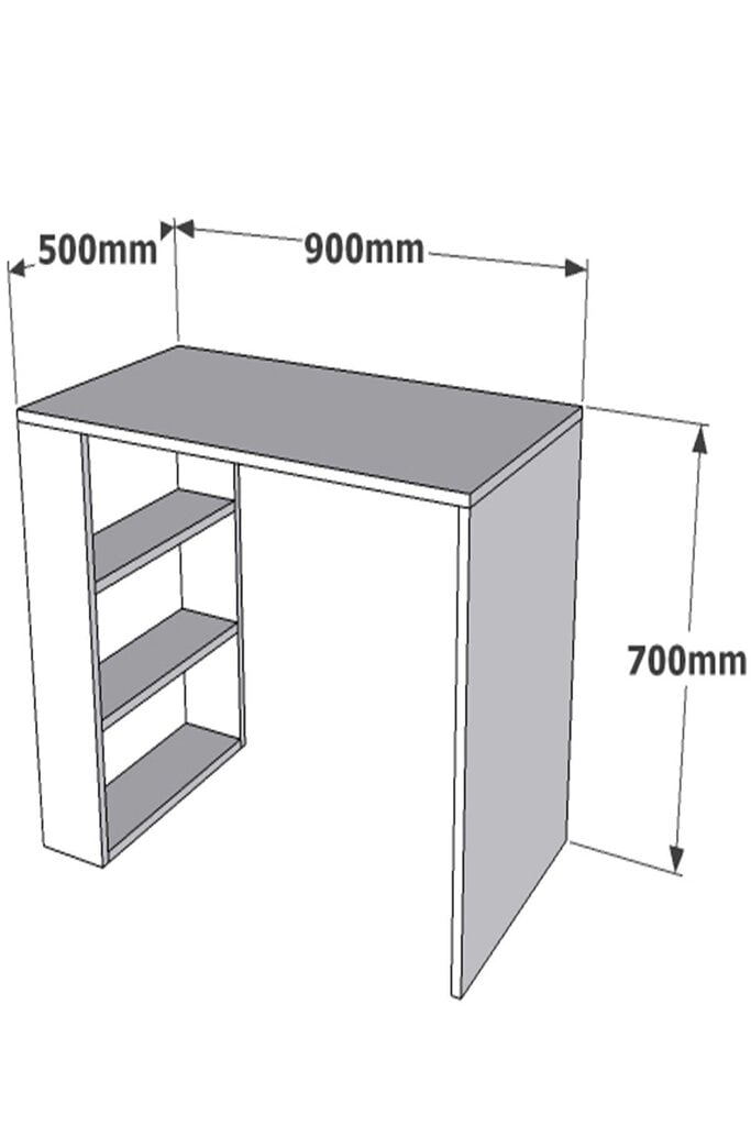 Kirjutuslaud Kalune Design 835, valge цена и информация | Arvutilauad, kirjutuslauad | hansapost.ee