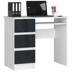 Письменный стол NORE A6, левый вариант, белый/серый цена и информация | Компьютерные, письменные столы | hansapost.ee