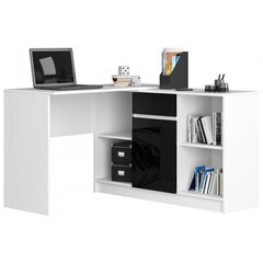 Письменный стол с комодом NORE B17, белый/черный цена и информация | Компьютерные, письменные столы | hansapost.ee