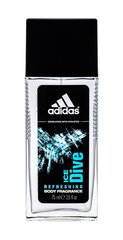 Spreideodorant Adidas Ice Dive meestele 75 ml hind ja info | Dušigeelid ja deodorandid meestele | hansapost.ee
