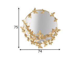 Seinapeegel Glam, kuldne 75x74 cm hind ja info | Peeglid | hansapost.ee