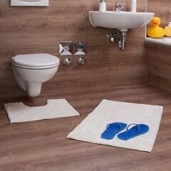 Vannitoamattide komplekt Soft, kreemjas цена и информация | Аксессуары для ванной комнаты | hansapost.ee