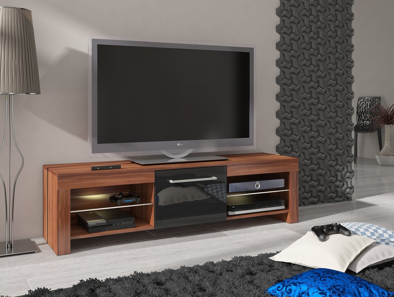 TV laud Flex, pruun/must hind ja info | Televiisori alused | hansapost.ee