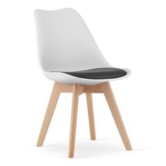 Комплект из 4 стульев MARK, белый/черный цена и информация | Стулья для кухни и столовой | hansapost.ee