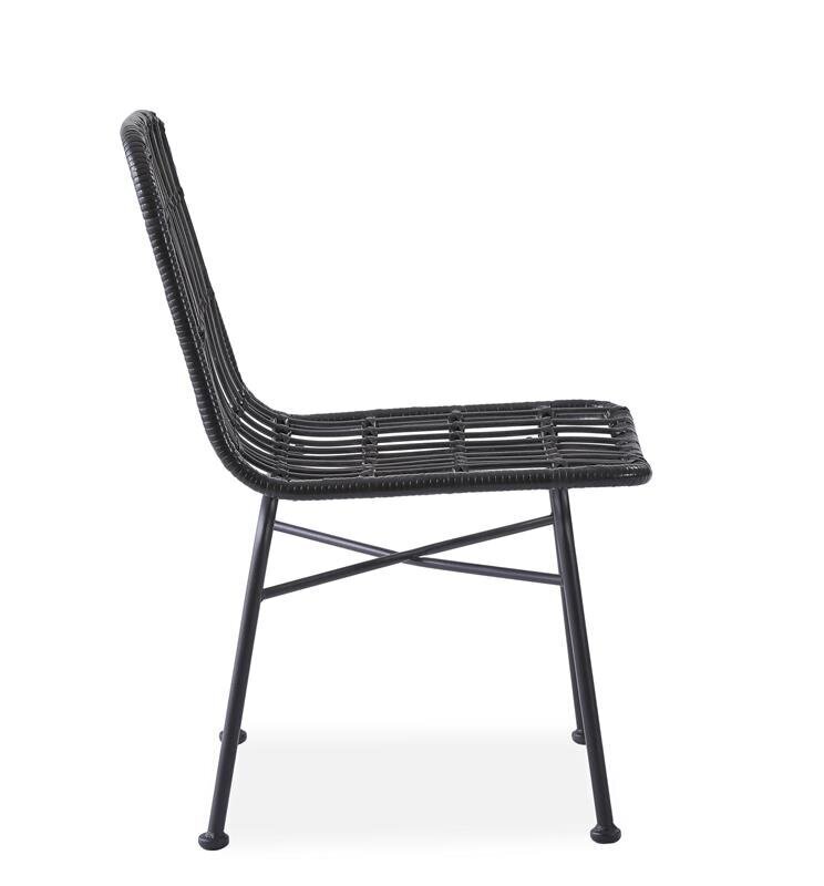 4 tooli komplekt Halmar K401, must цена и информация | Aiatoolid, rõdutoolid | hansapost.ee