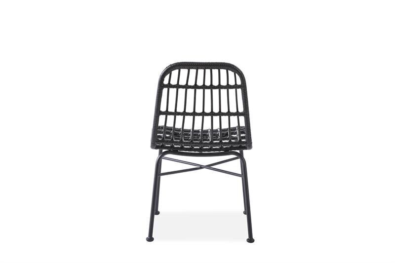 4 tooli komplekt Halmar K401, must цена и информация | Aiatoolid, rõdutoolid | hansapost.ee