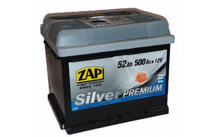 ZAP Silver Premium 52А-ч 500A аккумулятор цена и информация | Аккумуляторы | hansapost.ee