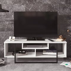 TV laud Kalune Design Asal 120 cm, valge/must hind ja info | Televiisori alused | hansapost.ee