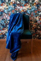 Dekoratiivne tekk, sinist värvi, 130x170 cm. hind ja info | Pleedid, voodikatted ja päevatekid | hansapost.ee