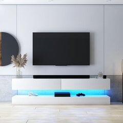 ТВ столик Selsey Hylia, белый со светодиодным освещением цена и информация | Тумбы под телевизор | hansapost.ee