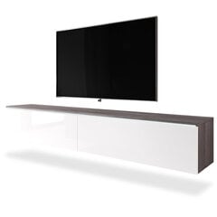 ТВ столик Selsey Kane LED, темно-коричневый/белый цена и информация | Тумбы под телевизор | hansapost.ee