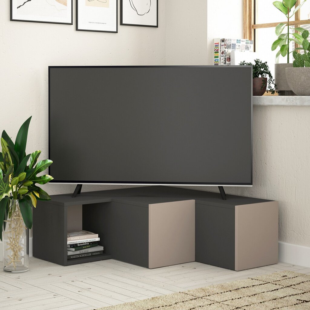 TV-laud Compact hall/helepruun price and information | Televiisori alused | hansapost.ee