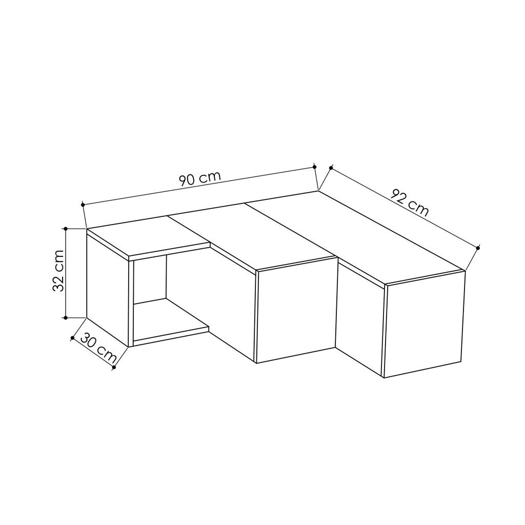 TV-laud Compact hall/helepruun цена и информация | Televiisori alused | hansapost.ee