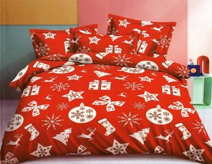 Jõuluteemaline voodipesukomplekt 160x200, 3-osaline hind ja info | Voodipesukomplektid | hansapost.ee