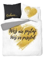Puuvillane voodipesu koos kirjaga kuldsel südamel, 160x200 cm hind ja info | Voodipesukomplektid | hansapost.ee