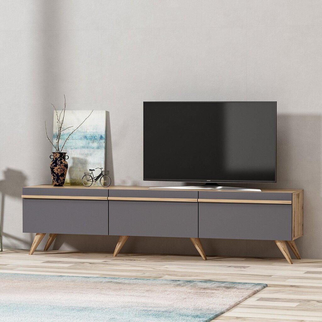 TV-laud Kalune Design 382, 180 cm, hall hind ja info | Televiisori alused | hansapost.ee