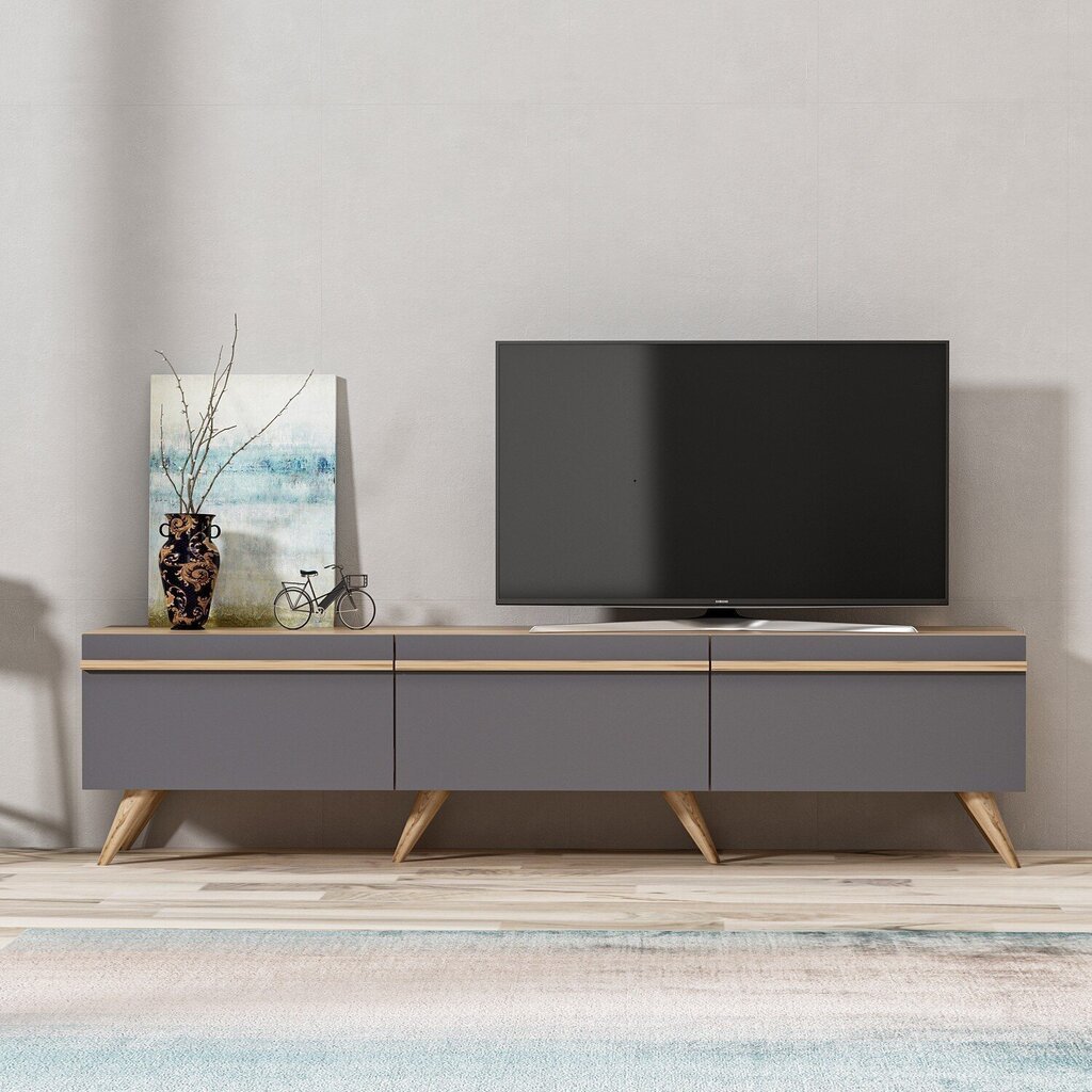 TV-laud Kalune Design 382, 180 cm, hall цена и информация | Televiisori alused | hansapost.ee