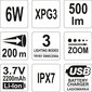 Aku prožektor XP-G3 CREE 6W Li-Ion 3.7V 2200 mAh, Yato (YT-08568) hind ja info | Taskulambid, pealambid ja prožektorid | hansapost.ee