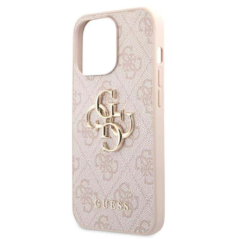 Guessi 4G suur metallist logoümbris iPhone 13 Pro jaoks (roosa) hind ja info | Telefonide kaitsekaaned ja -ümbrised | hansapost.ee