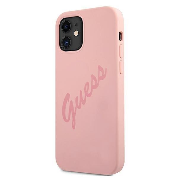 Guess GUHCP12SLS API iPhone 12 mini 5,4 " roosa kõva ümbris Script Vintage цена и информация | Telefonide kaitsekaaned ja -ümbrised | hansapost.ee
