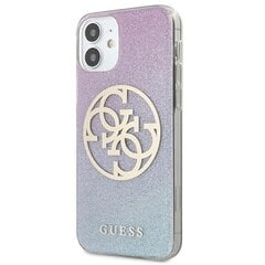 Guess GUHCP12SPCUGLBPG iPhone 12 mini 5,4 " sinine kõva ümbris Glitter Gradient 4G Circle Logo цена и информация | Чехлы для телефонов | hansapost.ee