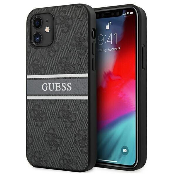 Guess GUHCP12S4GDGR iPhone 12 mini 5,4 " hall kõva ümbris, 4G Stripe hind ja info | Telefonide kaitsekaaned ja -ümbrised | hansapost.ee