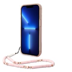 Guess PC/TPU Camera Outline Translucent Case with Strap for iPhone 14 Plus Pink цена и информация | Чехлы для телефонов | hansapost.ee