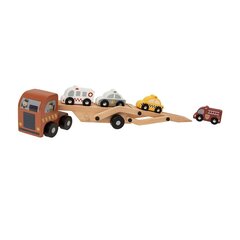 Деревянный трактор Smiki с машинками Zookabee, 6689563 цена и информация | Игрушки для малышей | hansapost.ee