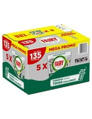 Nõudepesumasina tabletid Fairy Platinum All in One’i Lemon, 135 tk hind ja info | Nõudepesuvahendid | hansapost.ee