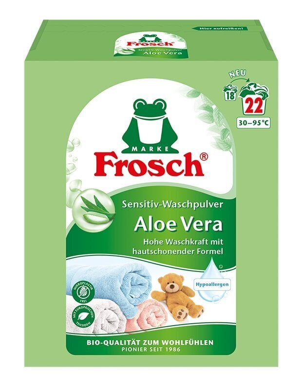 Frosch pesupulber Aloe Vera tundlikule nahale 1,45 kg цена и информация | Pesuvahendid | hansapost.ee