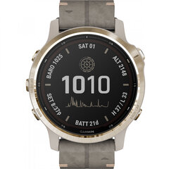 Garmin fēnix® 6S Pro Solar Light Gold/Shale Grey Suede цена и информация | Смарт-часы (smartwatch) | hansapost.ee