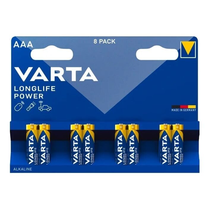 Leeliselemendid Varta Longlife Power AAA, 8 tk цена и информация | Patareid | hansapost.ee