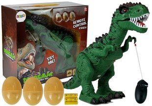 Дистанционно управляемый динозавр, откладывающий яйца Lean Toys Dinosour, зеленый цена и информация | Игрушки для мальчиков | hansapost.ee