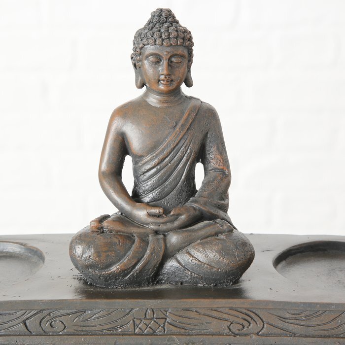 Boltze küünlajalg Buddha, 2 tk цена и информация | Küünlad, küünlajalad | hansapost.ee