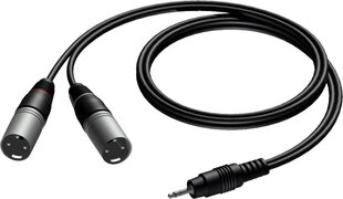 Procab CAB712/3, XLR/3.5mm, 3 m hind ja info | Juhtmed ja kaablid | hansapost.ee