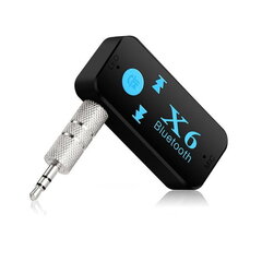 Трансмиттер с 3.5 мм Audio соединением Riff BT-X6 Car FM Bluetooth, микрофон, Micro SD, черный цена и информация | FM модуляторы, FM трансмиттер | hansapost.ee