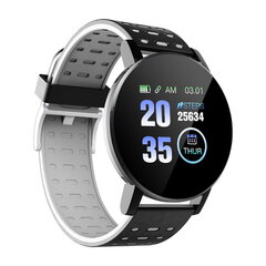 iWear M9 Round Smart & Fit käekell Full Touch 1,3-tollise IPS-meedia juhtimisega / HR / Vererõhk / Sotsiaalne must-valge цена и информация | Смарт-часы (smartwatch) | hansapost.ee