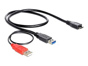 Delock USB 3.0 AM x2->BM Micro USB 20cm цена и информация | Кабели и провода | hansapost.ee