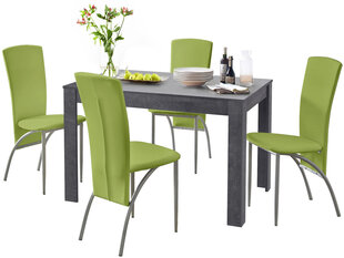 Комплект мебели для столовой Notio Living Lori 120/Nevada, серый/зеленый цена и информация | Комплекты мебели для столовой | hansapost.ee