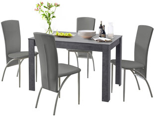 Комплект мебели для столовой Notio Living Lori 120/Nevada, серый цена и информация | Комплекты мебели для столовой | hansapost.ee
