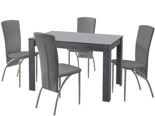 Комплект мебели для столовой Notio Living Lori 120/Nevada, серый цена и информация | Комплекты мебели для столовой | hansapost.ee