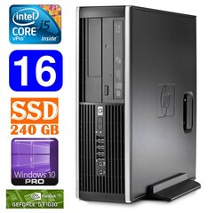 HP 8100 Elite SFF i5-650 16GB 240SSD GT1030 2GB DVD WIN10Pro hind ja info | Lauaarvutid | hansapost.ee