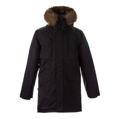 Huppa meeste parka David 1 naturaalse karvaga 12278120*00009, must цена и информация | Мужские куртки | hansapost.ee