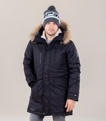 Huppa meeste parka David 1 naturaalse karvaga 12278120*00009, must цена и информация | Мужские куртки | hansapost.ee