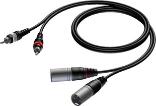 Procab CAB701/1.5, XLR/RCA, 1.5 m hind ja info | Juhtmed ja kaablid | hansapost.ee