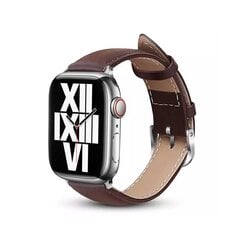 Crong Noble Band ehtsast nahast rihm Apple Watchile 42/44/45mm, pruun hind ja info | Crong Nutikellad ja nutivõrud | hansapost.ee