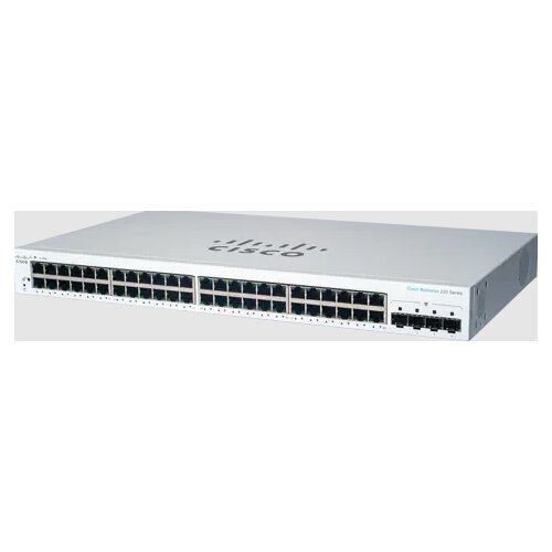 Cisco CBS220-48T-4G hallatav L2 Gigabit Ethernet (10/100/1000) valge цена и информация | Võrgulülitid | hansapost.ee