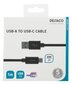 Deltaco USBC-1132M, USB A, USB C, 1m hind ja info | Mobiiltelefonide kaablid | hansapost.ee