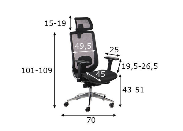 Kontoritool Stema Ditter, must hind ja info | Kontoritoolid | hansapost.ee